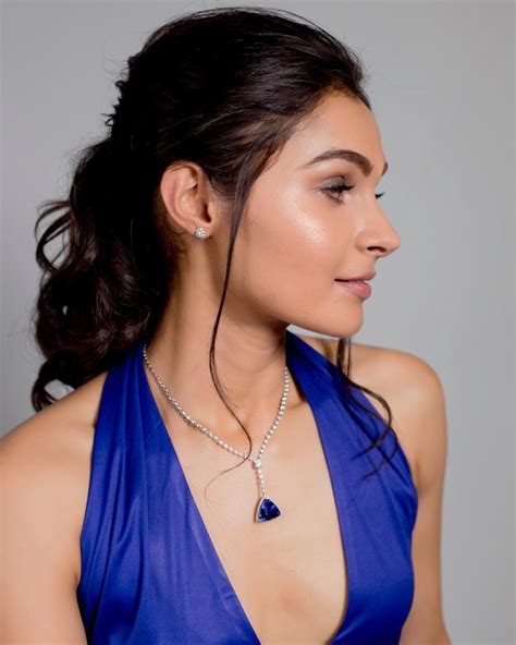 Andrea Jeremiah Glamour Photoshoot In Blue Outfit Stills