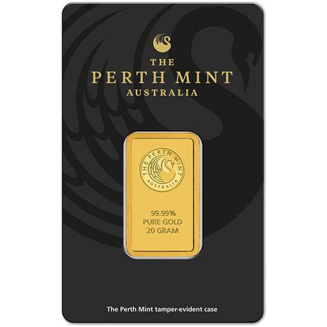 20 Gram Gold Bar Perth Mint 9999 Fine In Assay Ebay