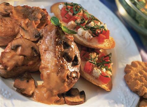 He gets the royal treatment whenever you can give it to him. Mushroom Pork Tenderloin and Bruschetta Fresca | Publix ...