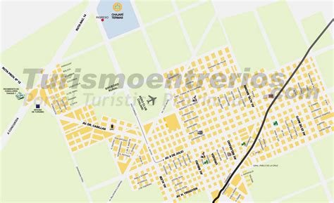 Plano De La Ciudad De Chajari Mapas De Entre Rios Turismo Caminos