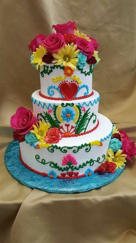 26 Cheerful And Colorful Mexican Wedding Cakes Weddingomania