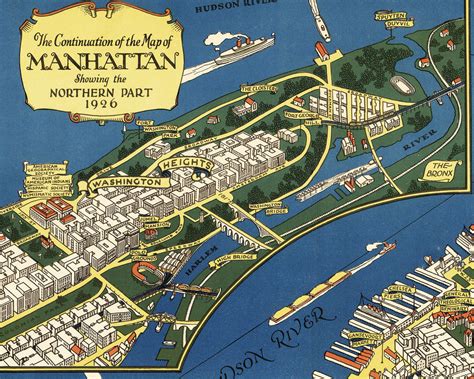 1926 Map Isle Of Manhattan New York Historic And 50 Similar Items