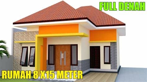 Denah dengan kamar tidur terletak. DESAIN rumah modern minimalis 1 lantai 8 x15m 3 kamar ...
