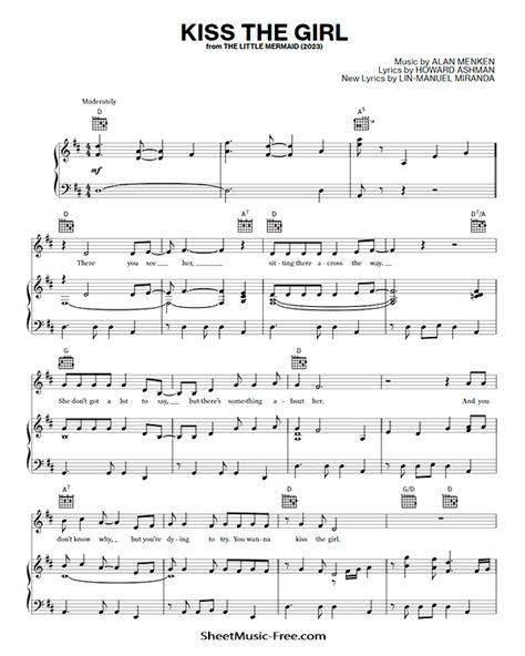 Download Kiss The Girl Sheet Music Pdf The Little Mermaid Download