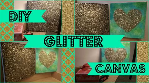 Diy Glitter Canvas Youtube