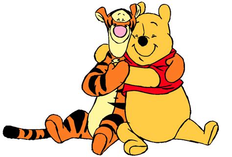 Winnie The Pooh And Tigger Hugging