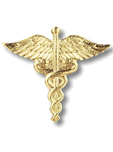 Prestige 1020 Unisex Caduceus Emblem Pin In Gold Medical Pins