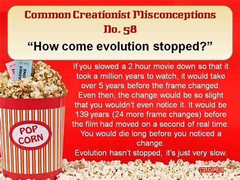 Creationist Misconceptions No 58 Evolution Stopped Answers In Reason
