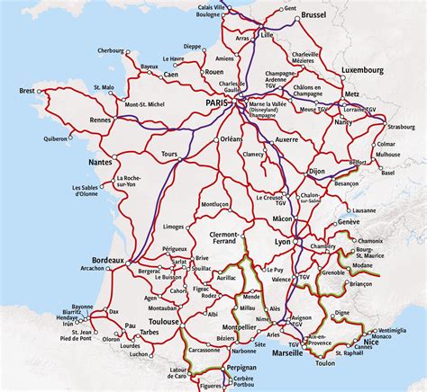 Rail Map France Trains In France Happyrail France Train Train