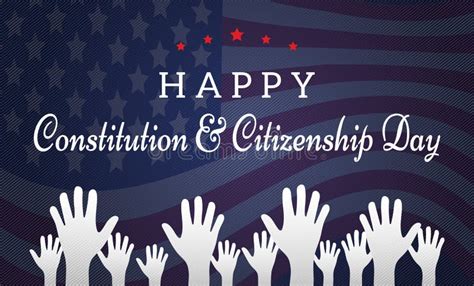 Happy Constitution Day Greeting Banner Design Citizenship Day