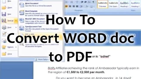 Pdfs are great, until you notice a typo that needs fixing or another change you want to make but can't. how to convert a word 2007 docx document to a pdf (word to ...