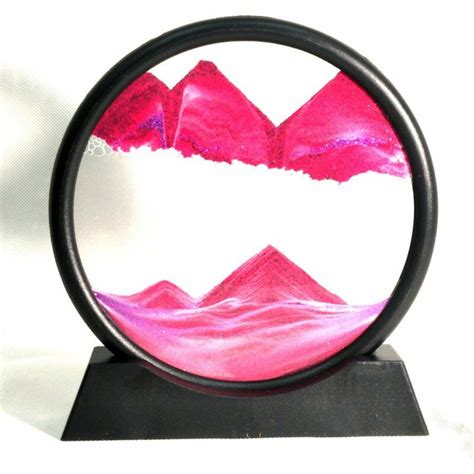 Moving Sand Art Picture Round Glass 3d Deep Sea Sandscape In Etsy