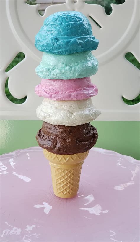 Five Scoops Ice Cream Cone By Johanna Pabst Ph