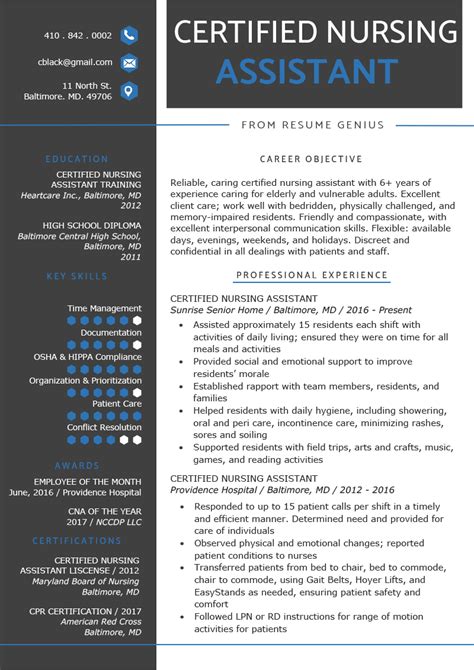 As a skilled and dedicated nurse assistant with 7+ years of experience providing critical services and support to patients, i am pleased to present the enclosed resume. Resume Samples for Nurses Of Certified Nursing assistant ...