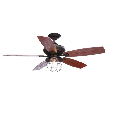 This ceiling fan wall control is easy to install and is compatible with led, cfl, and incandescent light bulbs. Hampton Bay Sailwind II 52 in. Indoor/Outdoor Oil-Rubbed ...
