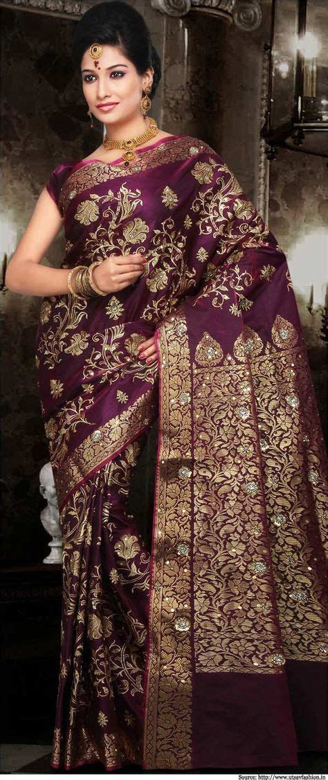 Pure Silk Sarees Banarasi Kanjivaram Wedding Bridal Silk Sarees Saris India Fashion