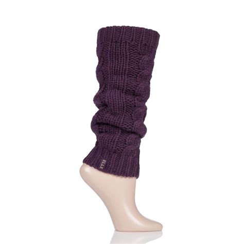 Ladies Elle Chunky Cable Knit Leg Warmers From Sockshop