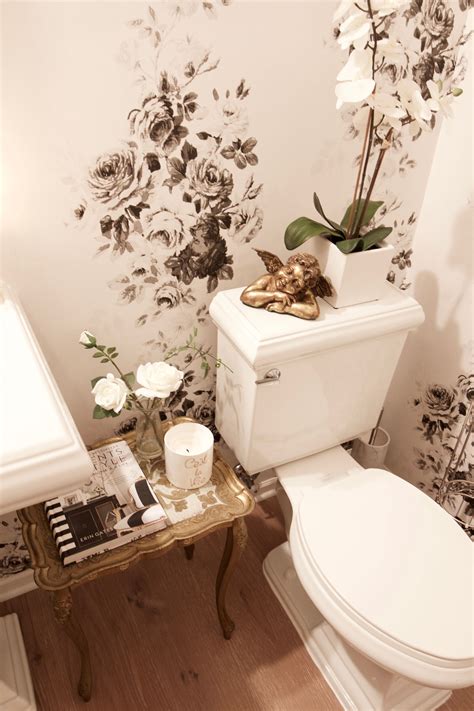 Vintage Glam Powder Room Makeover Styled With Lace Glam Powder Room