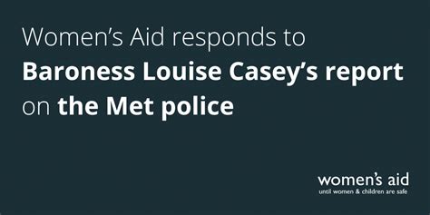 Women’s Aid Responds To Baroness Louise Casey’s Report On The Met Police Women’s Aid