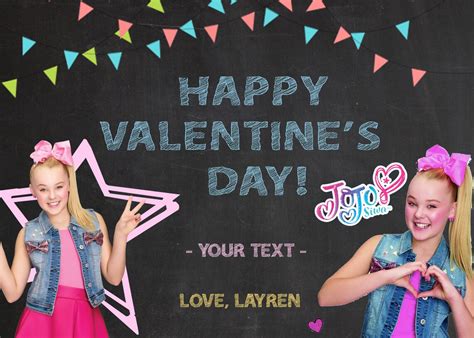 Jojo Siwa Valentines Day Cards For Kids Valentines Day Etsy