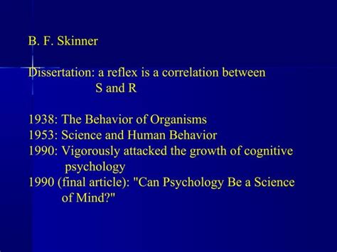 Skinner Behaviourism Ppt