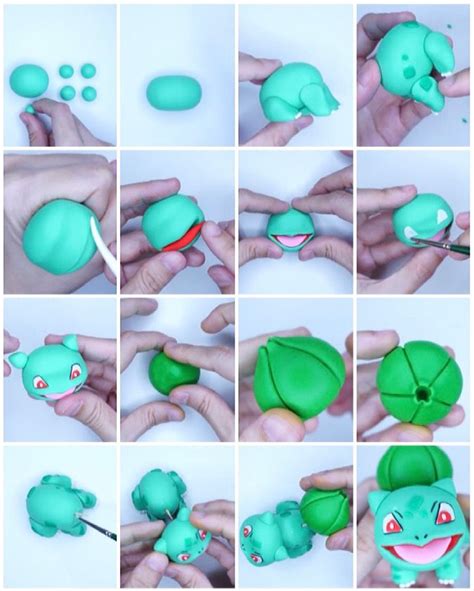 Bulbasaur Pokemon Polymer Clay Crafts Polymer Clay Projects Clay