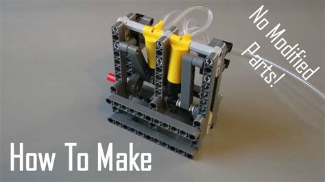 How To Make A Lego Technic 2 Cylinder Pneumatic Engine Youtube