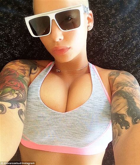 Amber Rose Shows Off Her Incredible Figure In Nothing But Her Bra And Panties As She Posts