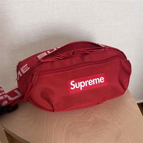 supreme supreme 18ss waist bag 赤 redの通販 by ぽーと s shop｜シュプリームならラクマ