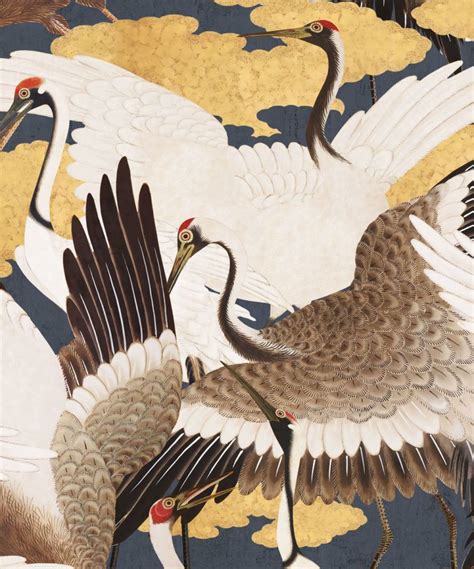 Cranes Wallpaper Luxurious Bird Design Milton And King Uk In 2020