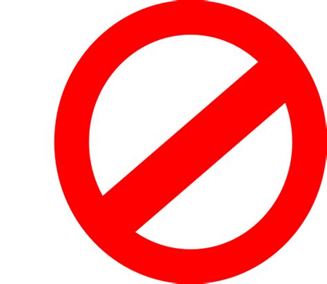 Flashing is not allowed in lock state ). No Symbol Clip Art at Clker.com - vector clip art online, royalty free & public domain