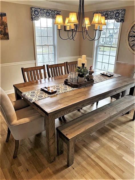 Rustic Farmhouse Dining Table Dining Room Set Dining Room Set Counter Height Table Wood