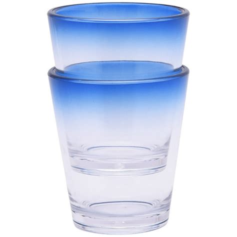 Mainstays 2 Ounce Acrylic Blue Rim Shot Glass