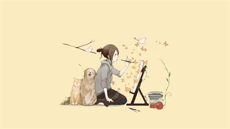 Hình Nền Bản Vẽ Bức Vẽ Hình Minh Họa Con Mèo Nghệ Thuật Số Anime