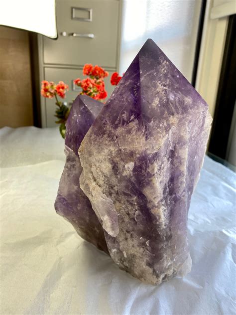 Top Quality Large Natural Amethyst Crystal Cluster Smooth Etsy