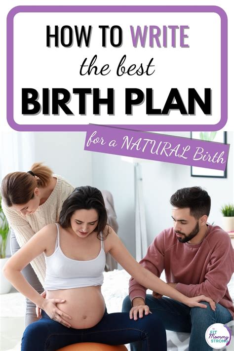 How To Write A Natural Birth Plan For First Time Moms Natural