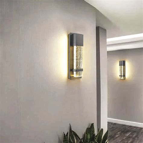 Bubble Glass Led Indoor Outdoor Wall Sconce Light 12w Dimmable 4000