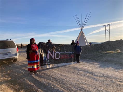 Native Americans And Supporters Gather A Second Time To Block