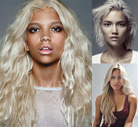 Extreme blonde hair dye hues might be for models and stars, but the average woman generally prefers something softer and more in the natural blonde shades. Amazing Effect Of Platinum Blonde On Dark Skin | Hairdrome.com