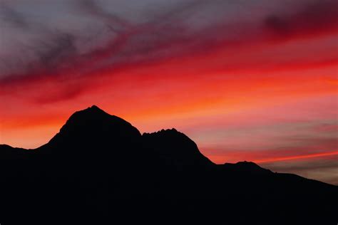 Sunset Mountains Red Sky 5k Hd Nature 4k Wallpapers