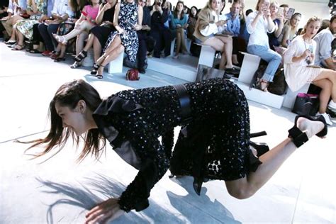 Oops Model Bella Hadid Takes A Tumble On The Runway At Nyfw