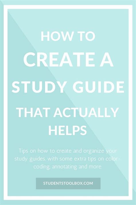 How To Create A Study Guide That Actually Helps Study Guide Template