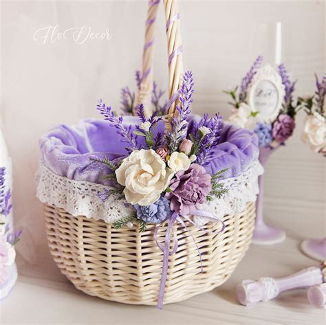 Lavender Flower Girl Basket Polito Weddings