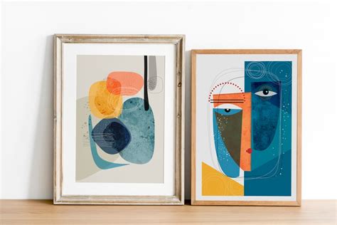 Krsna Modern Art Abstract Faces Art Print Contemporary Etsy