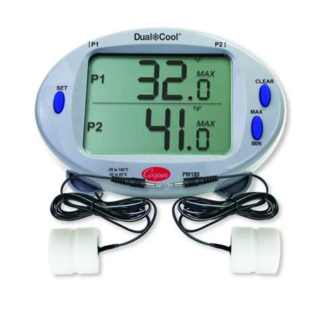 Pm180 02 Dualcool Panel Thermometer Two Air Probes 9887