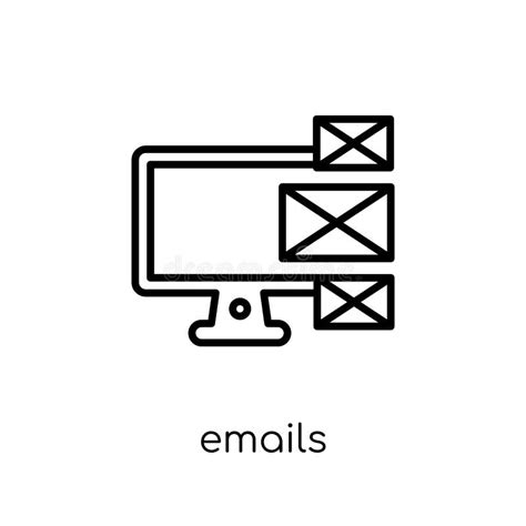 Emails Icon Trendy Emails Logo Concept On White Background From Stock