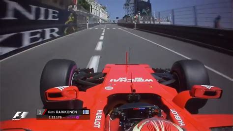 F Gp Monaco Kimi Raikk Nen Onboard Pole Lap Youtube