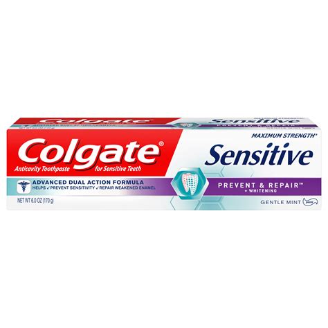 Colgate Sensitive Toothpaste Prevent And Repair Gentle Mint Paste