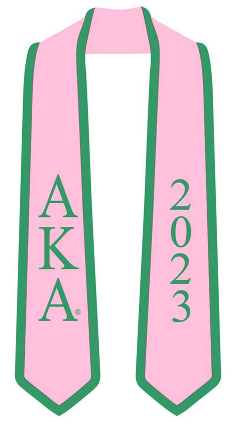 Discount Alpha Kappa Alpha Greek 2 Tone Lettered Graduation Sash Stole