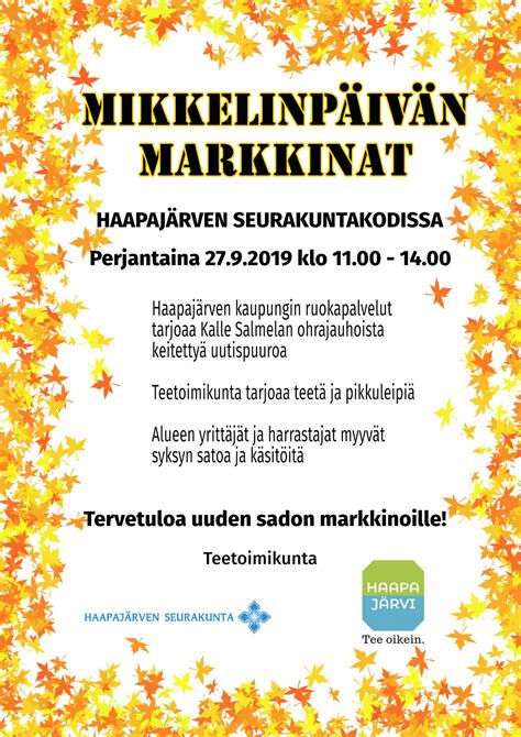 Mikkelin markkinat | Haapajärven kaupunki